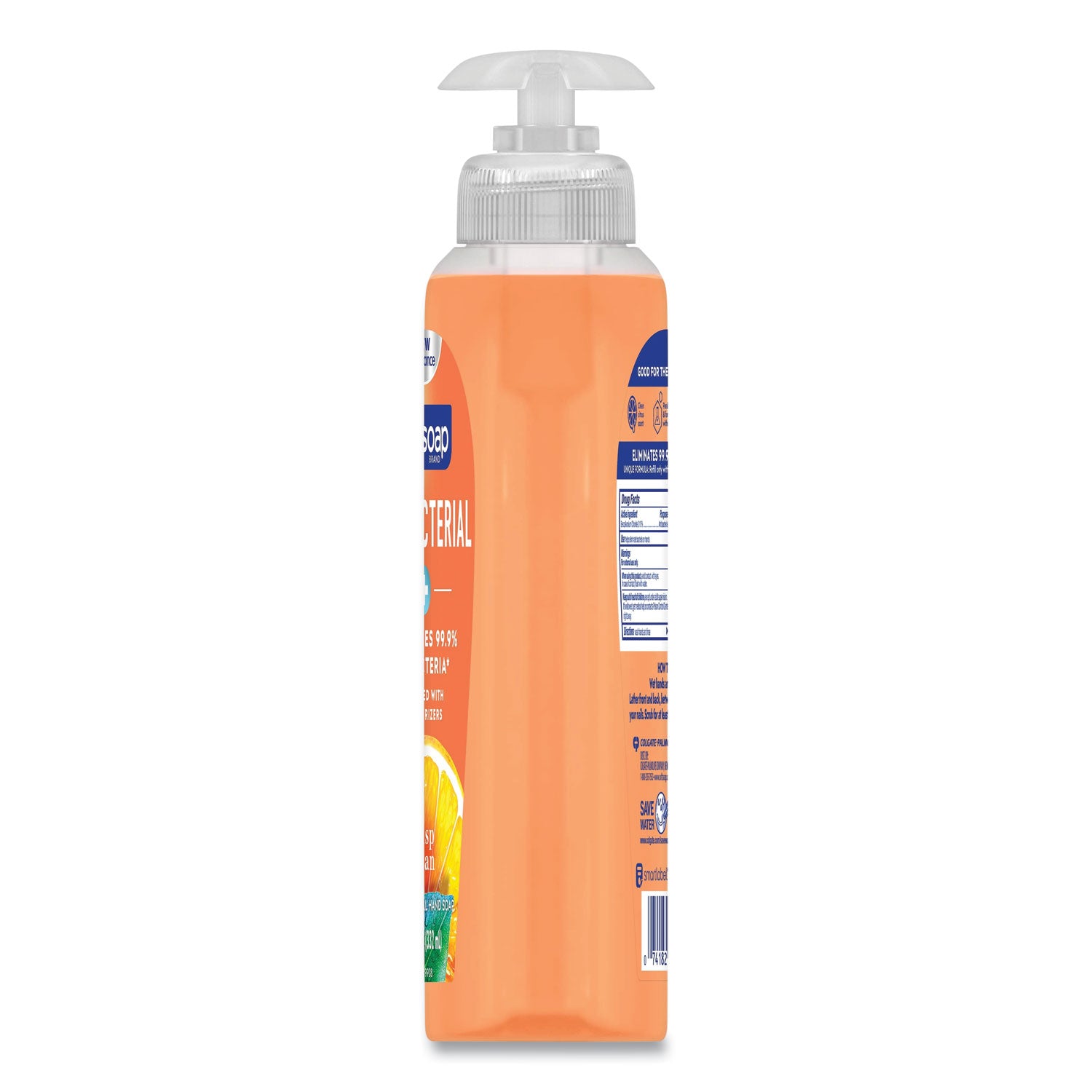 Antibacterial Hand Soap, Crisp Clean, 11.25 oz Pump Bottle, 6/Carton