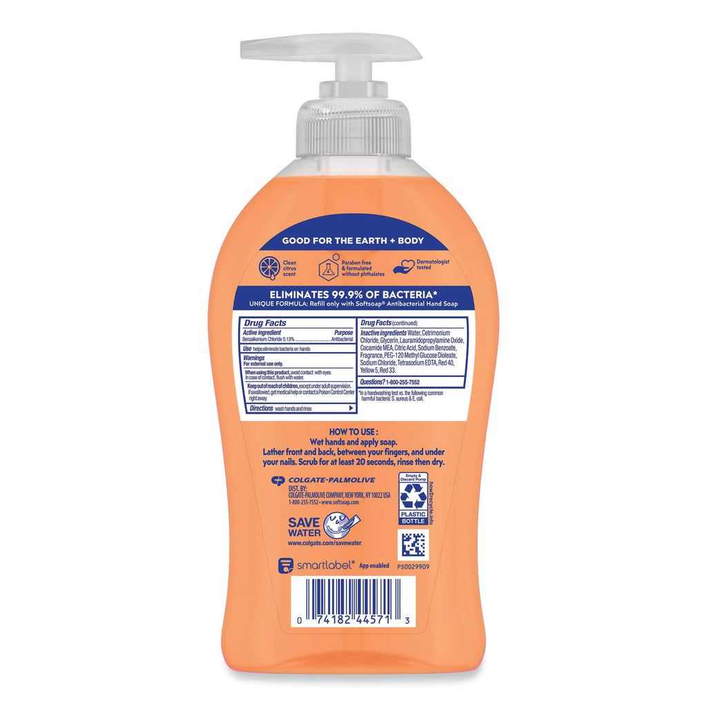 Antibacterial Hand Soap, Crisp Clean, 11.25 oz Pump Bottle, 6/Carton