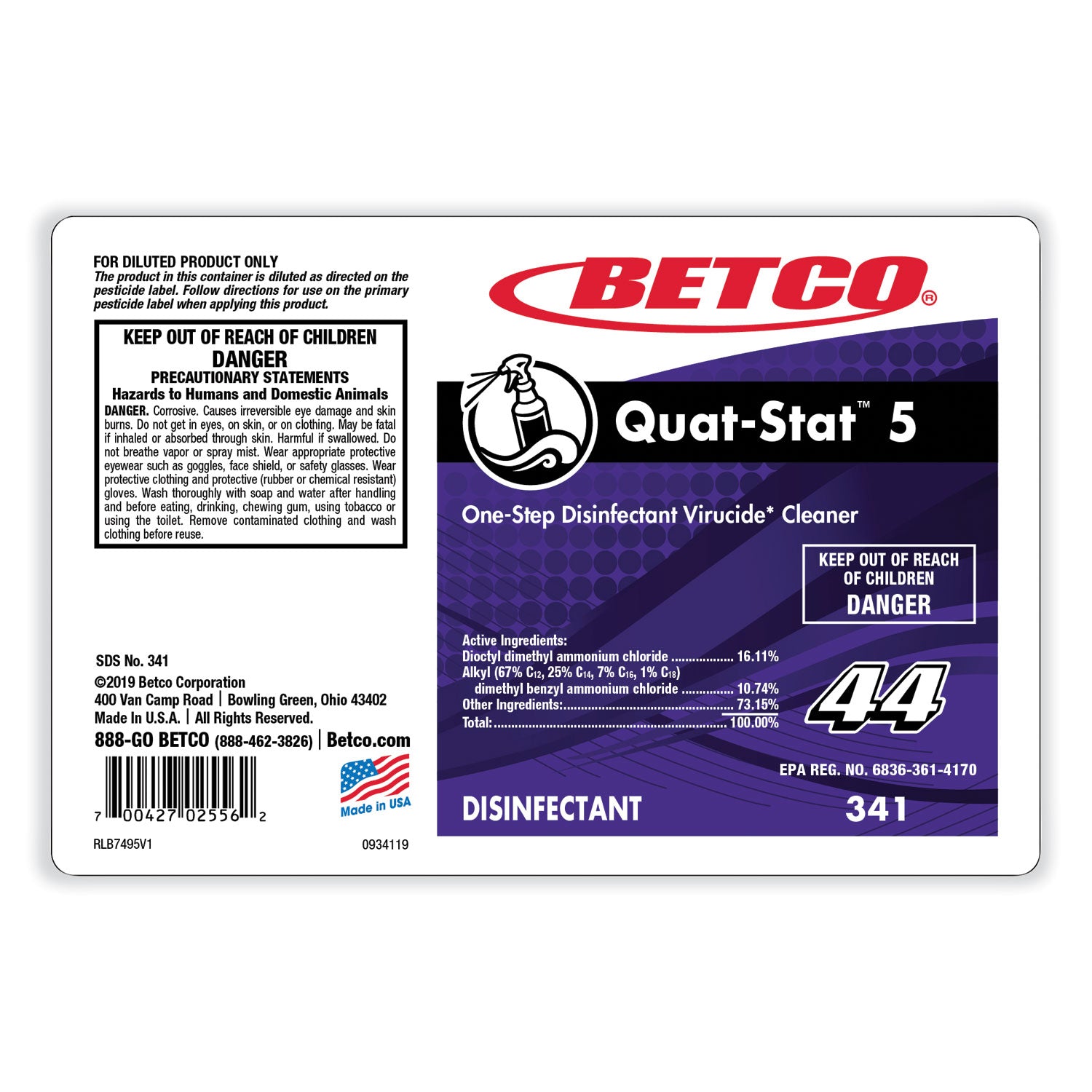 quat-stat-5-disinfectant-lavender-scent-2-l-bottle-4-carton_bet3414700 - 3