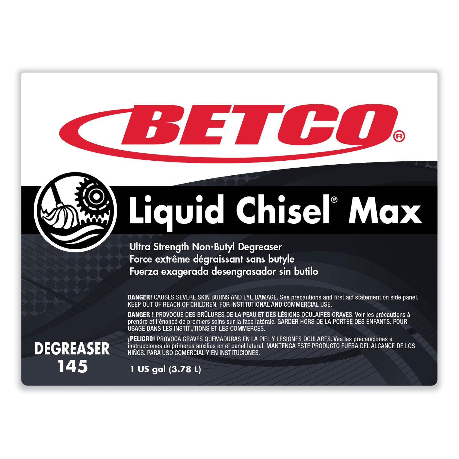 Liquid Chisel Max Non-Butyl Degreaser, Characteristic Scent, 1 gal Bottle, 4/Carton