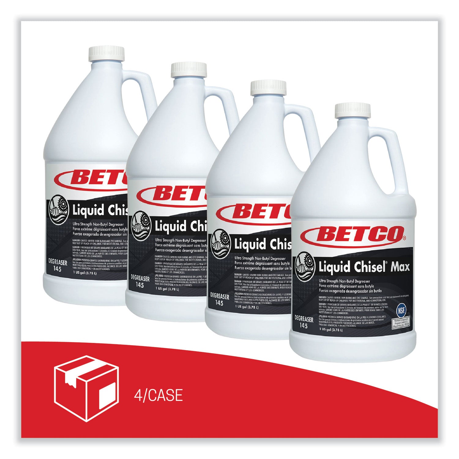 Liquid Chisel Max Non-Butyl Degreaser, Characteristic Scent, 1 gal Bottle, 4/Carton