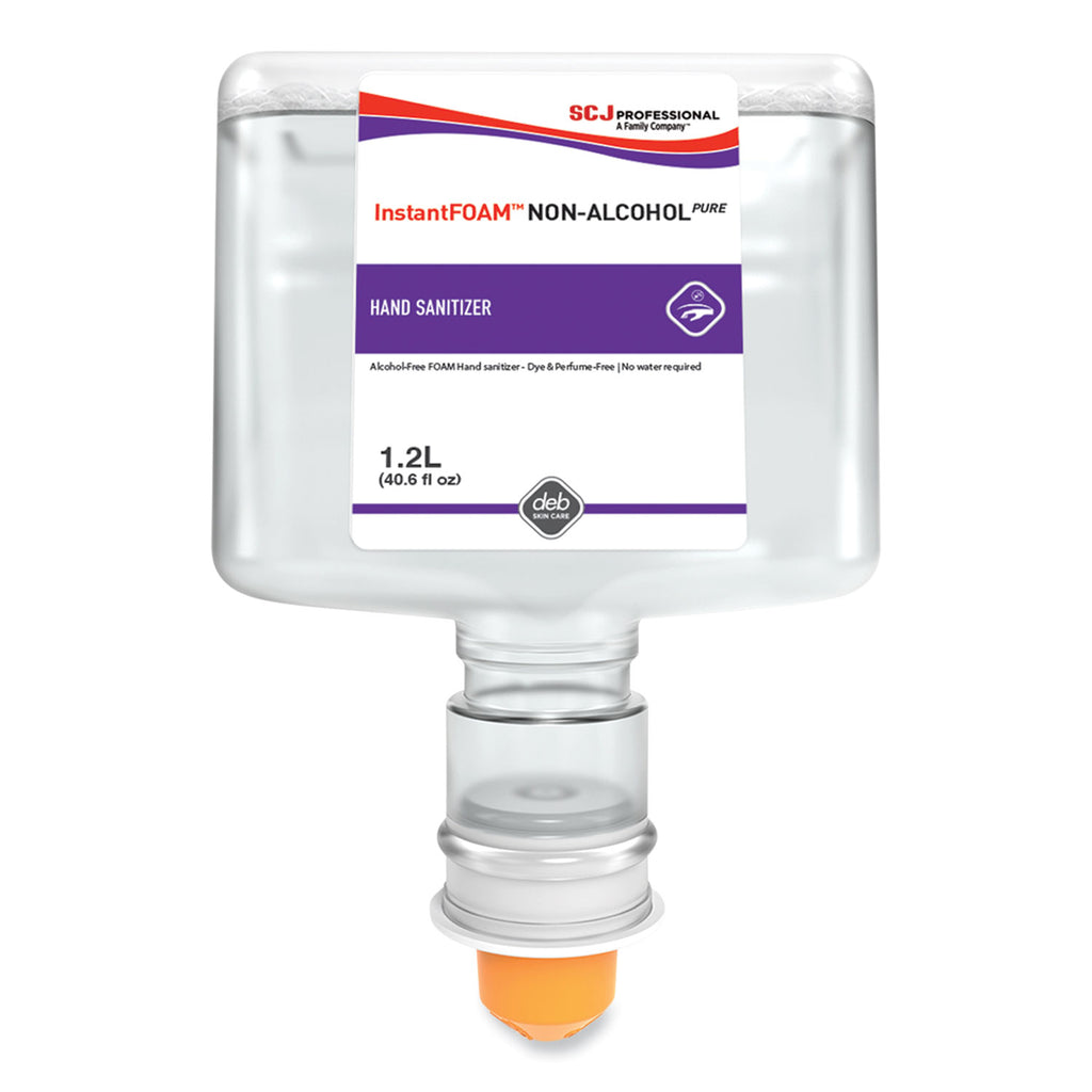 SC Johnson Hand Sanitizer Foam Refill - 40.6 fl oz (1200 mL) - Kill Germs - Hand - Clear - Non-drying, Dye-free, Unscented, Anti-irritant, Drip-free, Splash Resistant - 3 / Carton