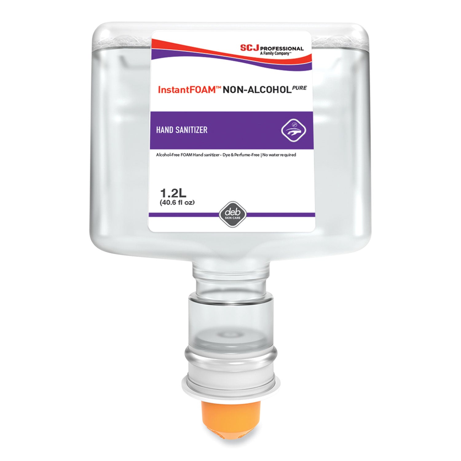 SC Johnson Hand Sanitizer Foam Refill - 40.6 fl oz (1200 mL) - Kill Germs - Hand - Clear - Non-drying, Dye-free, Unscented, Anti-irritant, Drip-free, Splash Resistant - 3 / Carton
