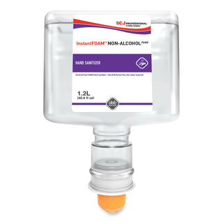 SC Johnson Hand Sanitizer Foam Refill - 40.6 fl oz (1200 mL) - Kill Germs - Hand - Clear - Non-drying, Dye-free, Unscented, Anti-irritant, Drip-free, Splash Resistant - 3 / Carton