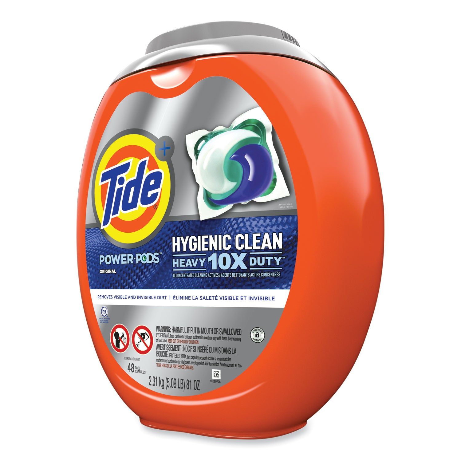 hygienic-clean-heavy-10x-duty-power-pods-original-scent-81-oz-tub-48-pods-tub-4-tubs-carton_pgc59080ct - 3