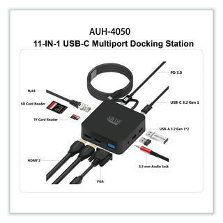 11-in-1-usb-c-multi-port-taa-compliant-docking-station-black_adeauh4050 - 2