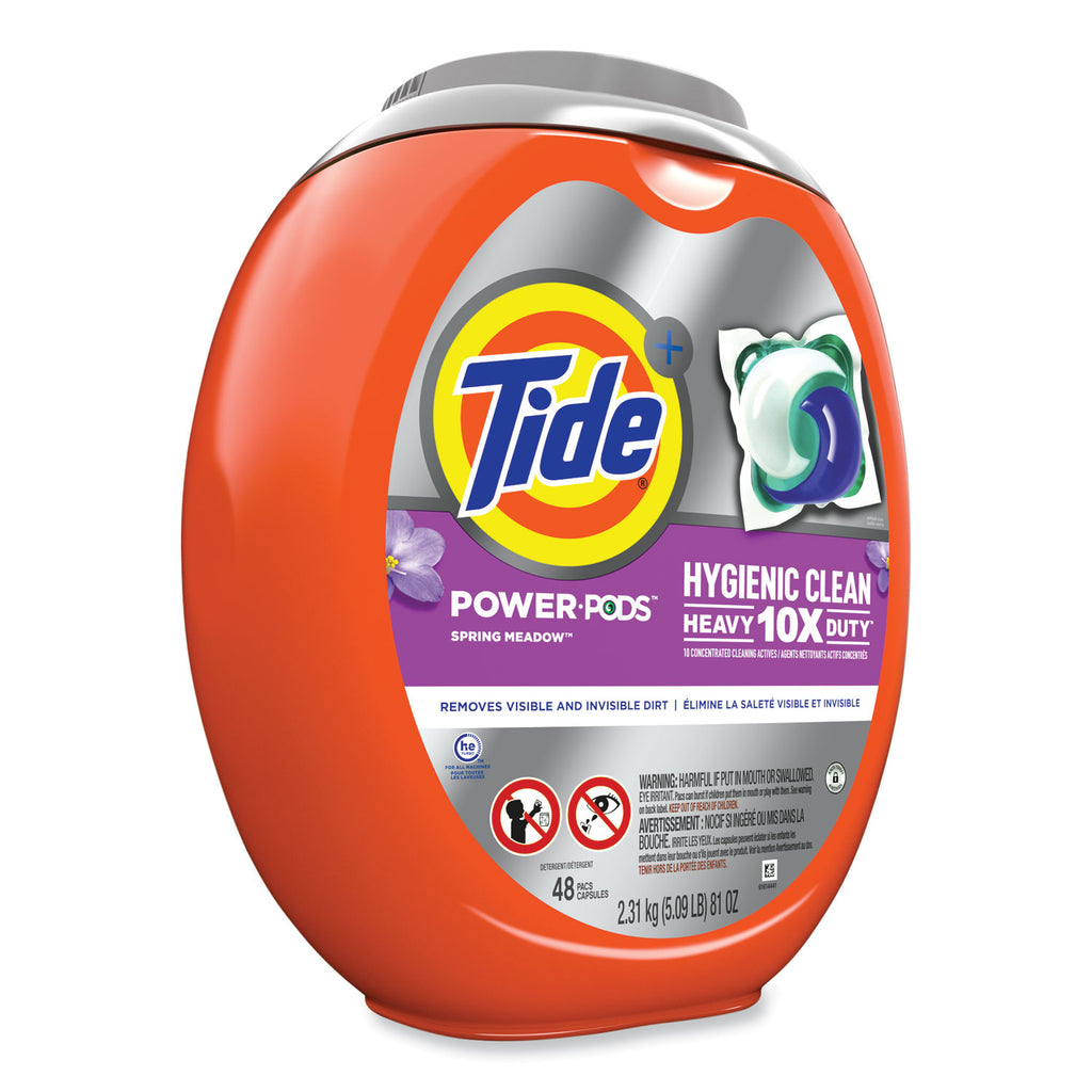 hygienic-clean-heavy-10x-duty-power-pods-spring-meadow-scent-81-oz-tub-48-pods-tub-4-tubs-carton_pgc53437ct - 2