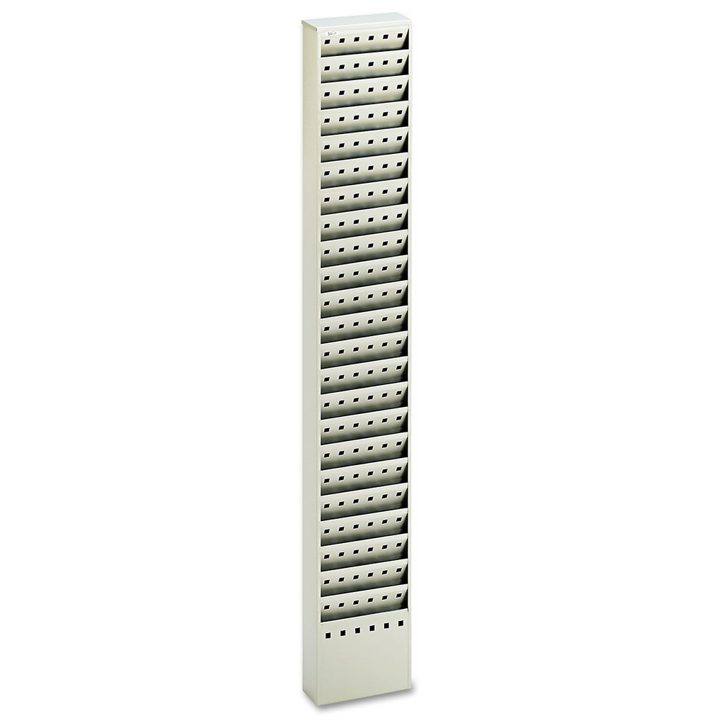 Steel Magazine Rack, 23 Compartments, 10w x 4d x 65.5h, Gray - 