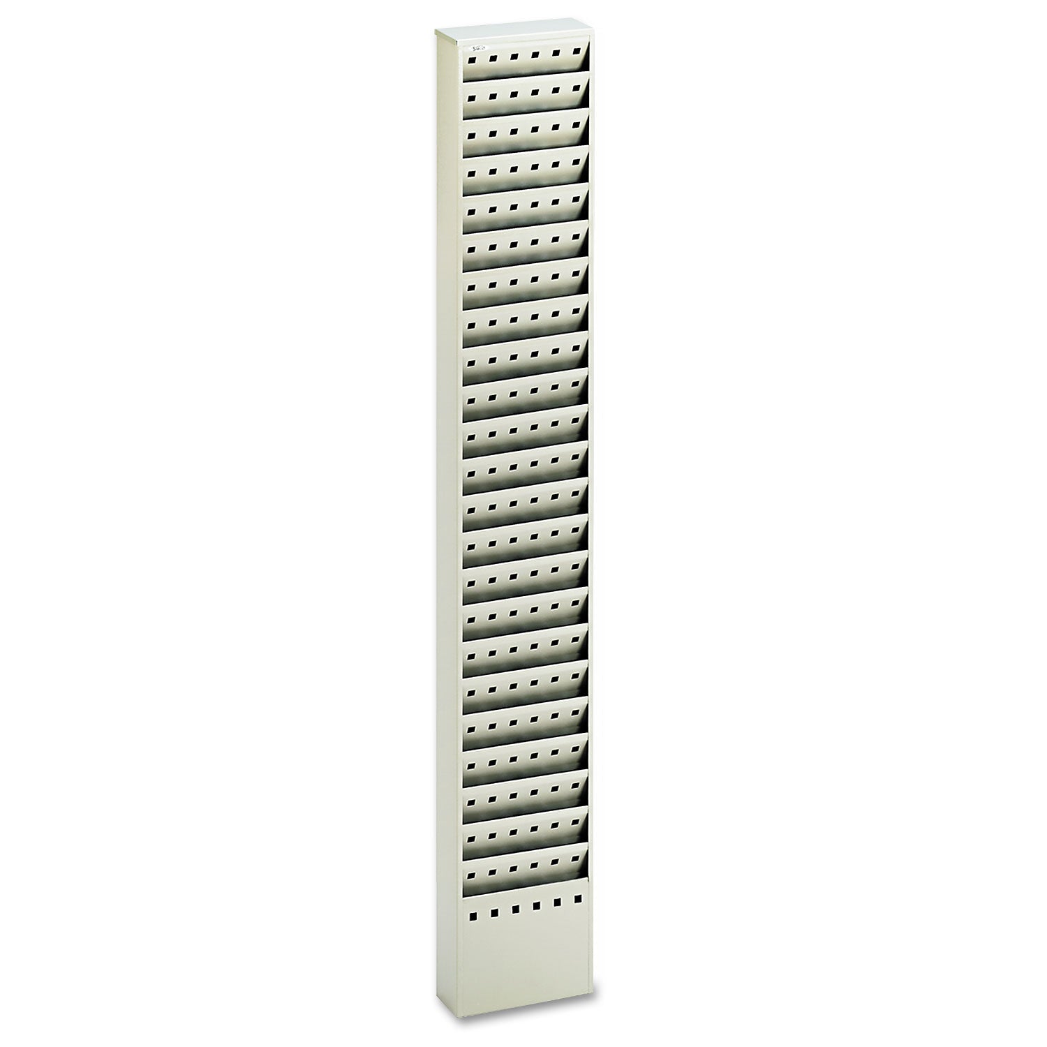 Steel Magazine Rack, 23 Compartments, 10w x 4d x 65.5h, Gray - 