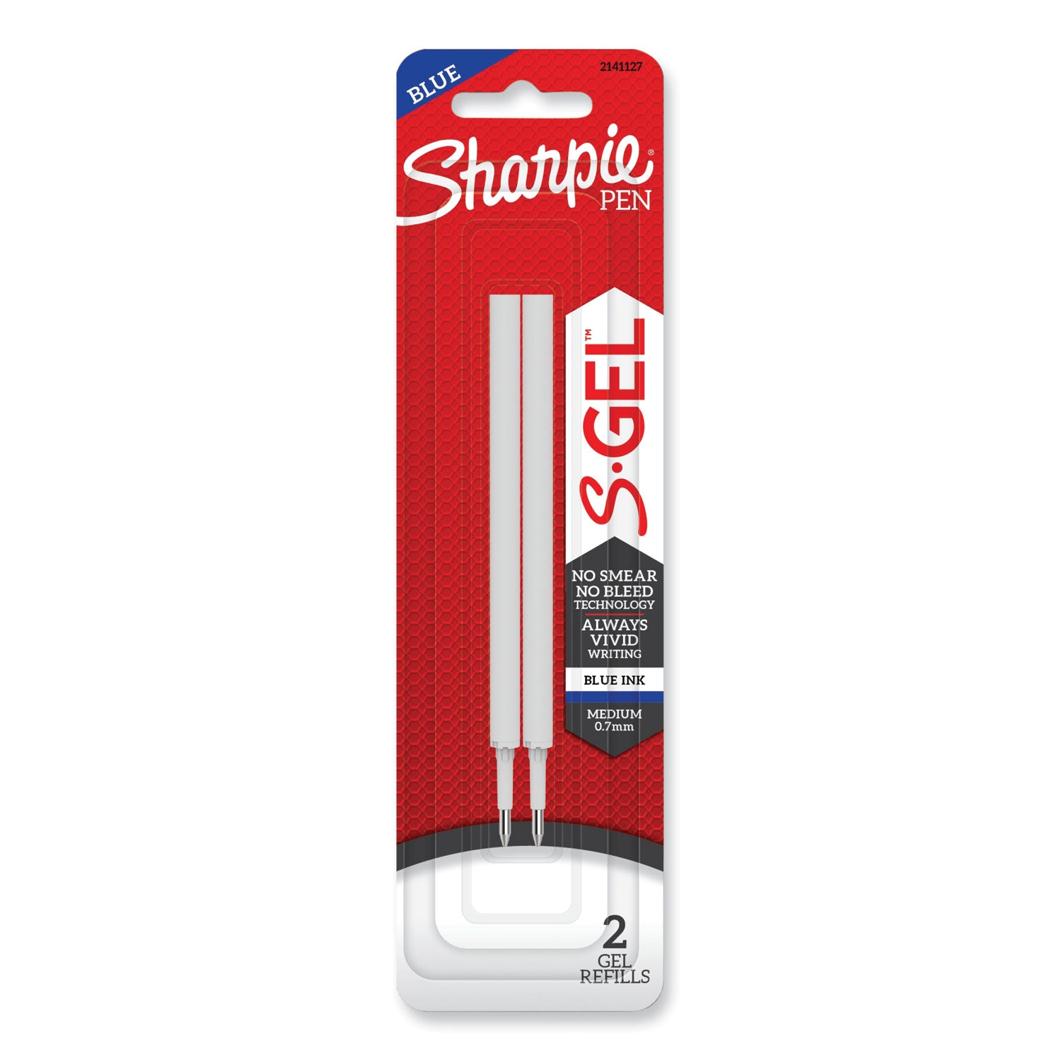 s-gel-07-mm-pen-refills-medium-07-mm-bullet-tip-blue-ink-2-pack_san2141127 - 1
