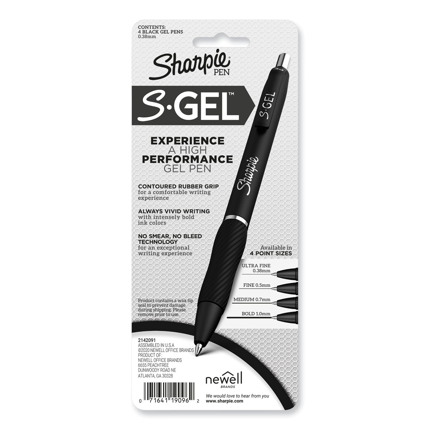 s-gel-high-performance-gel-pen-retractable-extra-fine-038-mm-black-ink-black-barrel-4-pack_san2141125 - 2