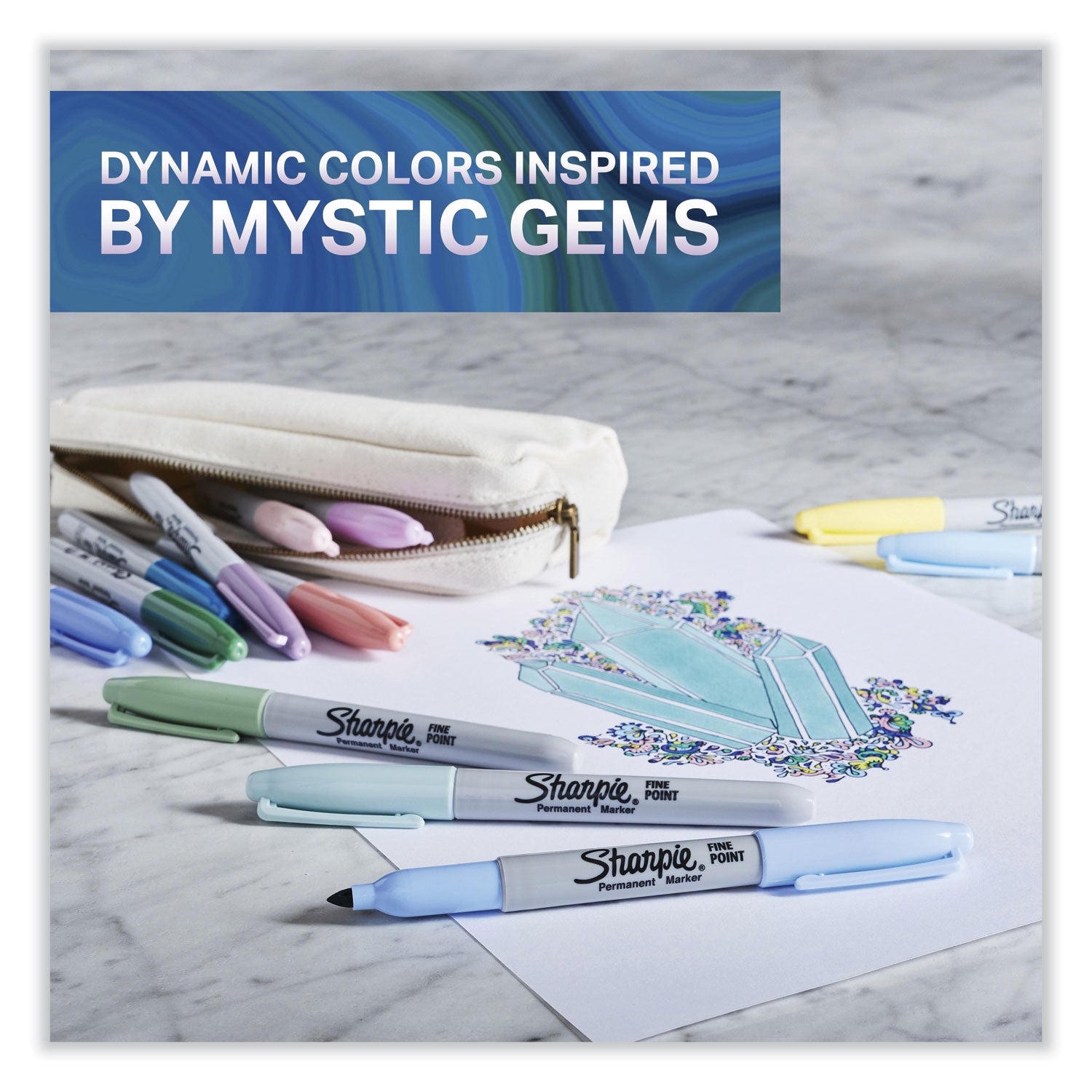mystic-gems-markers-fine-bullet-tip-assorted-24-pack_san2136727 - 2