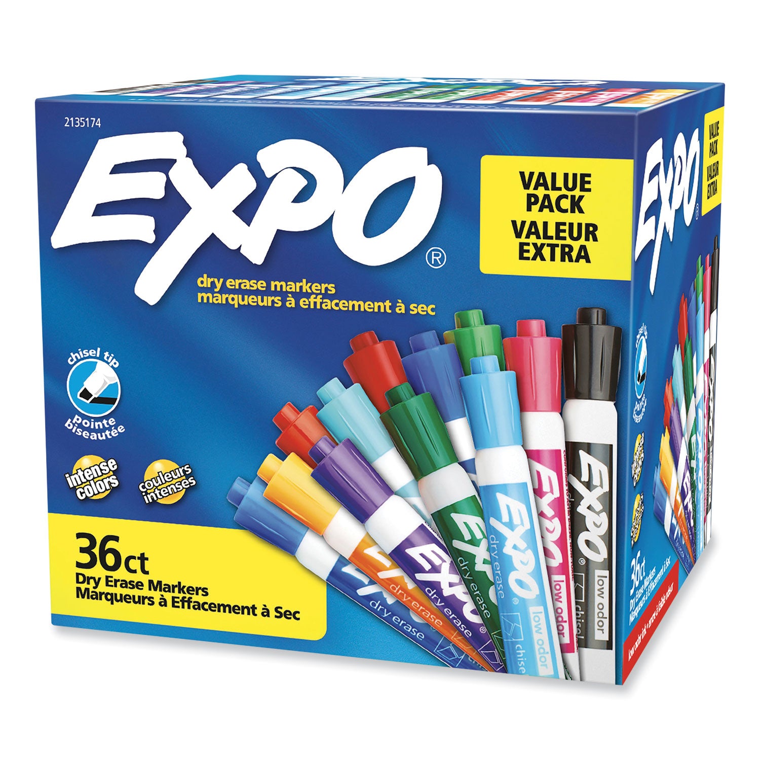 low-odor-dry-erase-vibrant-color-markers-broad-chisel-tip-assorted-colors-36-pack_san2135174 - 1