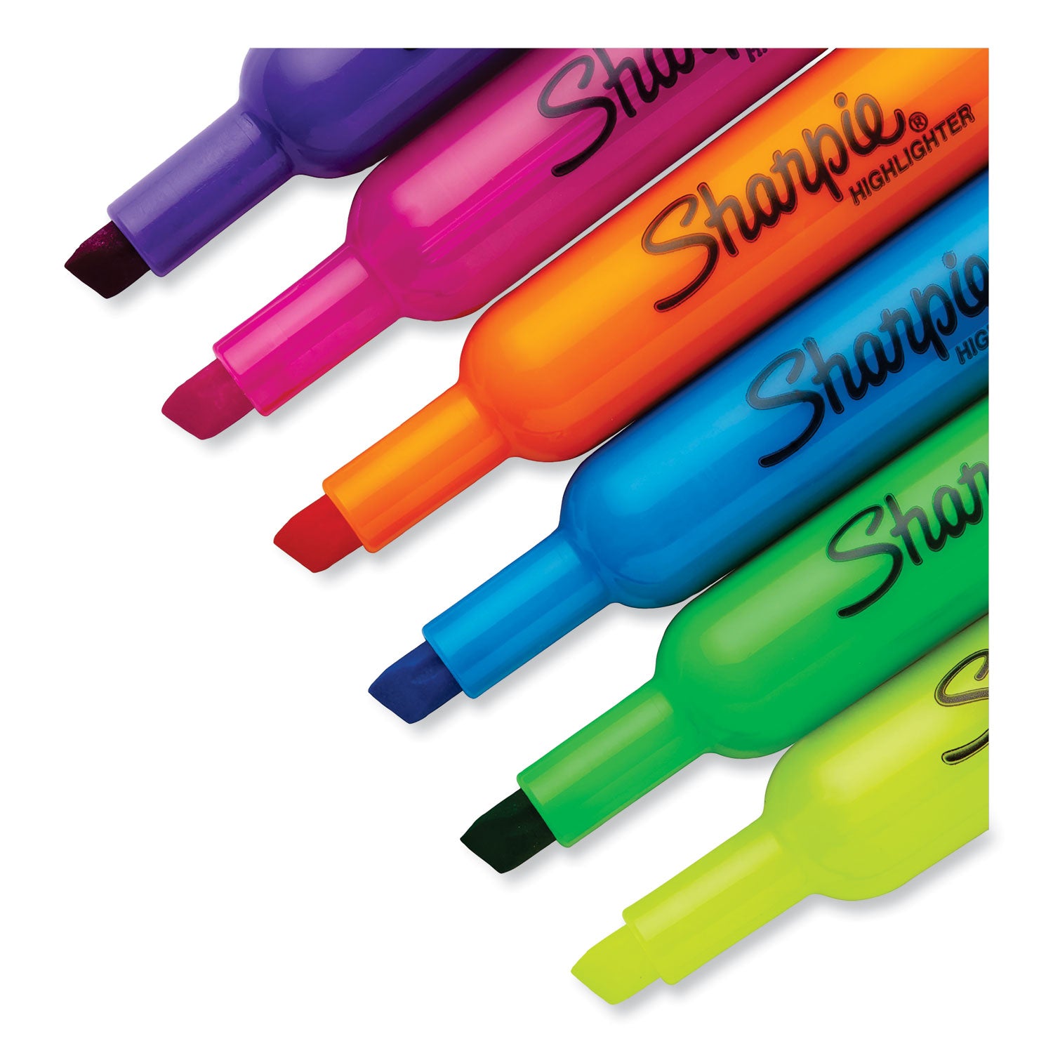 Tank Style Highlighters, Assorted Ink Colors, Chisel Tip, Assorted Barrel Colors, 36/Pack