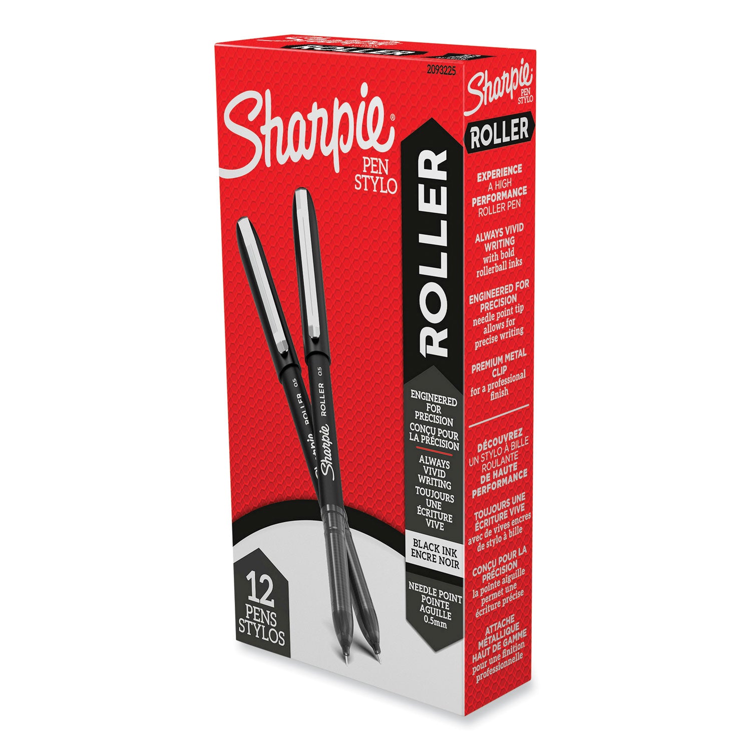 professional-design-roller-ball-pen-stick-fine-05-mm-black-ink-black-barrel-dozen_san2093225 - 1