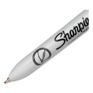 Retractable Permanent Marker, Extra-Fine Needle Tip, Black