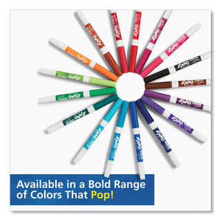 Expo Low-Odor Starter Marker Set - Fine Marker Point - Red, Blue, Green, Black - 4 / Set