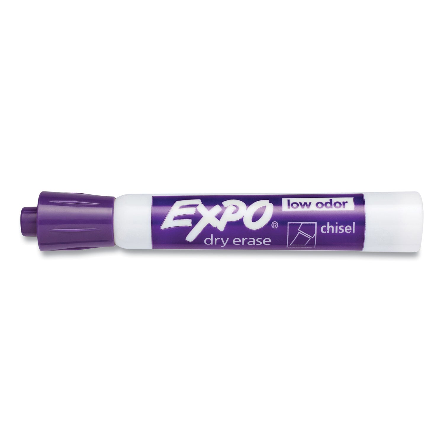 Low-Odor Dry-Erase Marker, Broad Chisel Tip, Purple - 