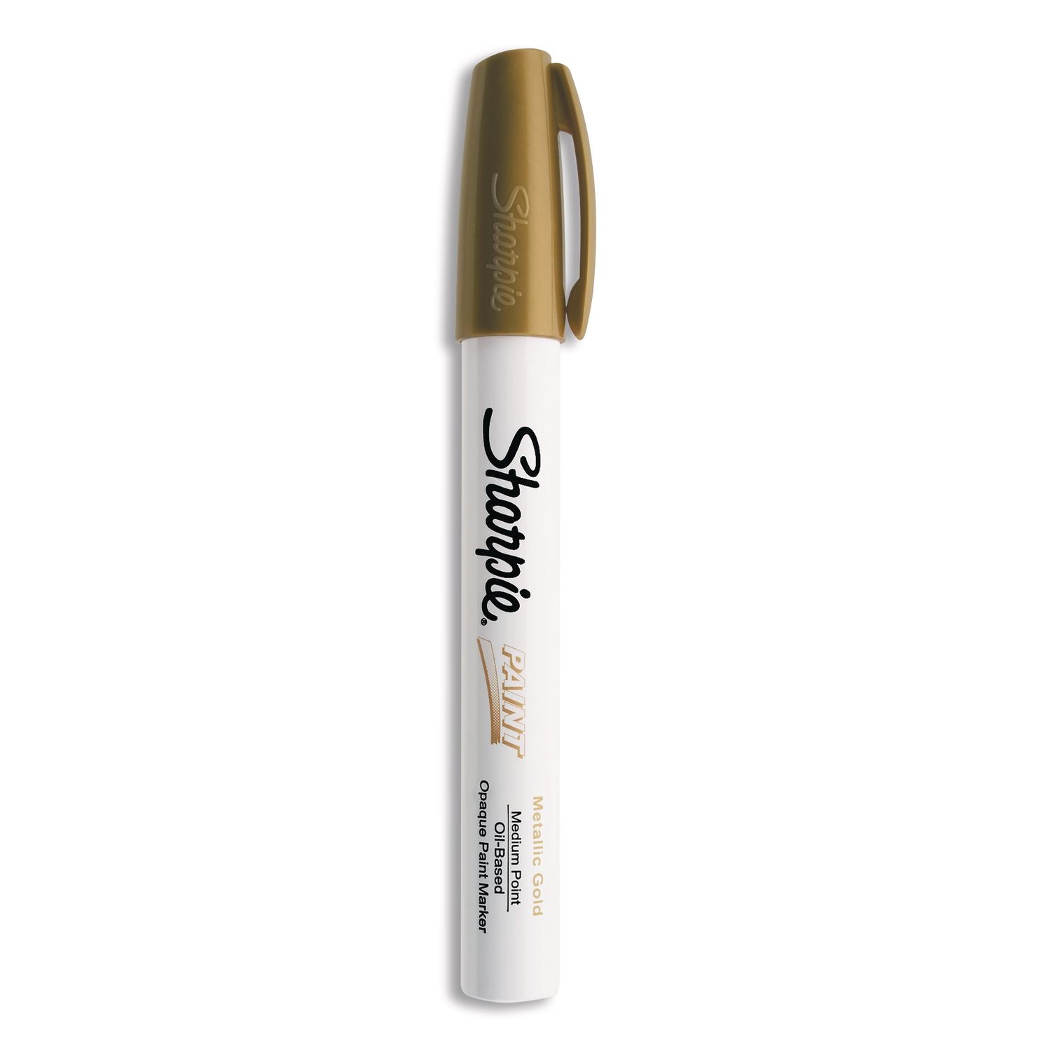 Permanent Paint Marker, Medium Bullet Tip, Gold