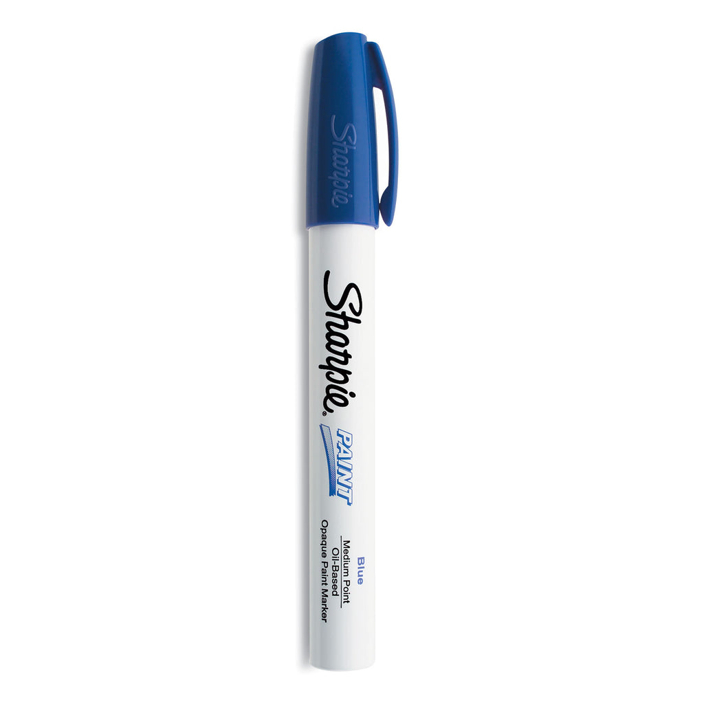 Permanent Paint Marker, Medium Bullet Tip, Blue - 