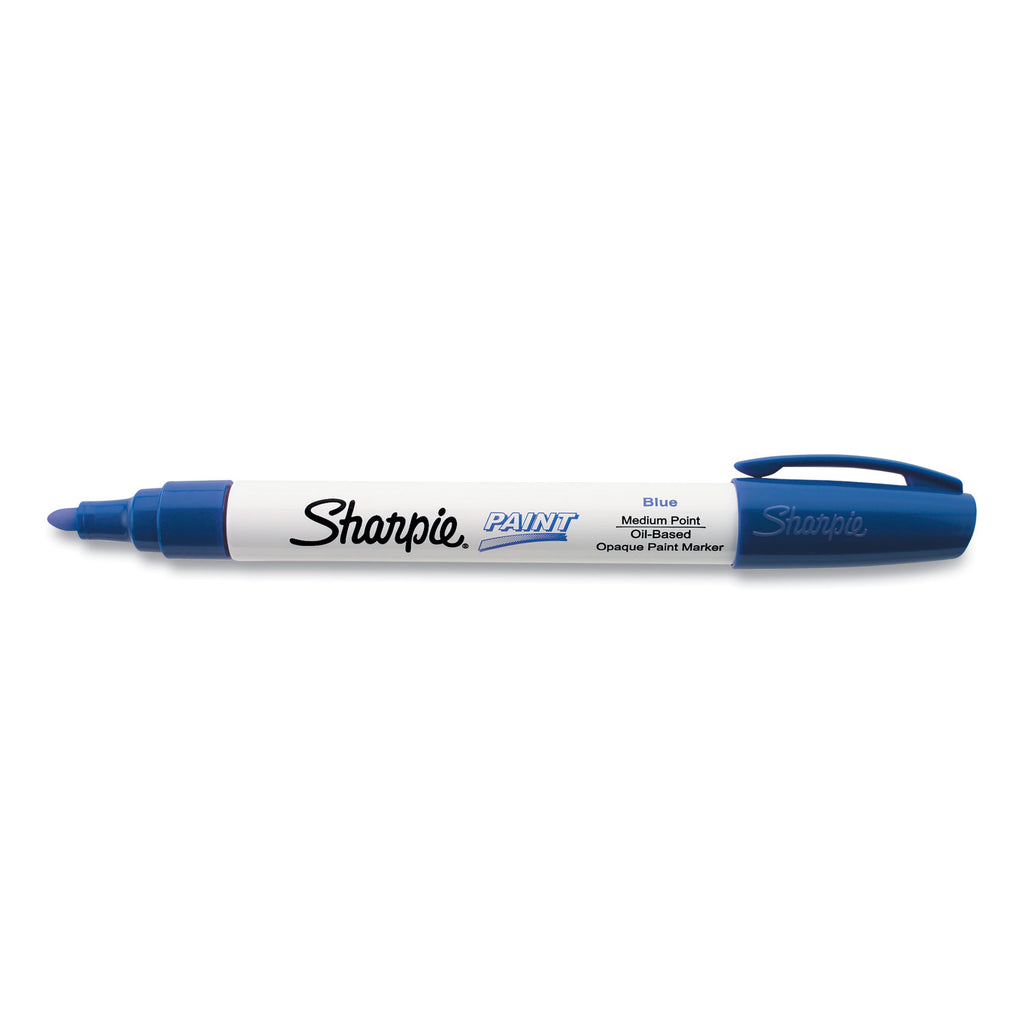 Permanent Paint Marker, Medium Bullet Tip, Blue - 