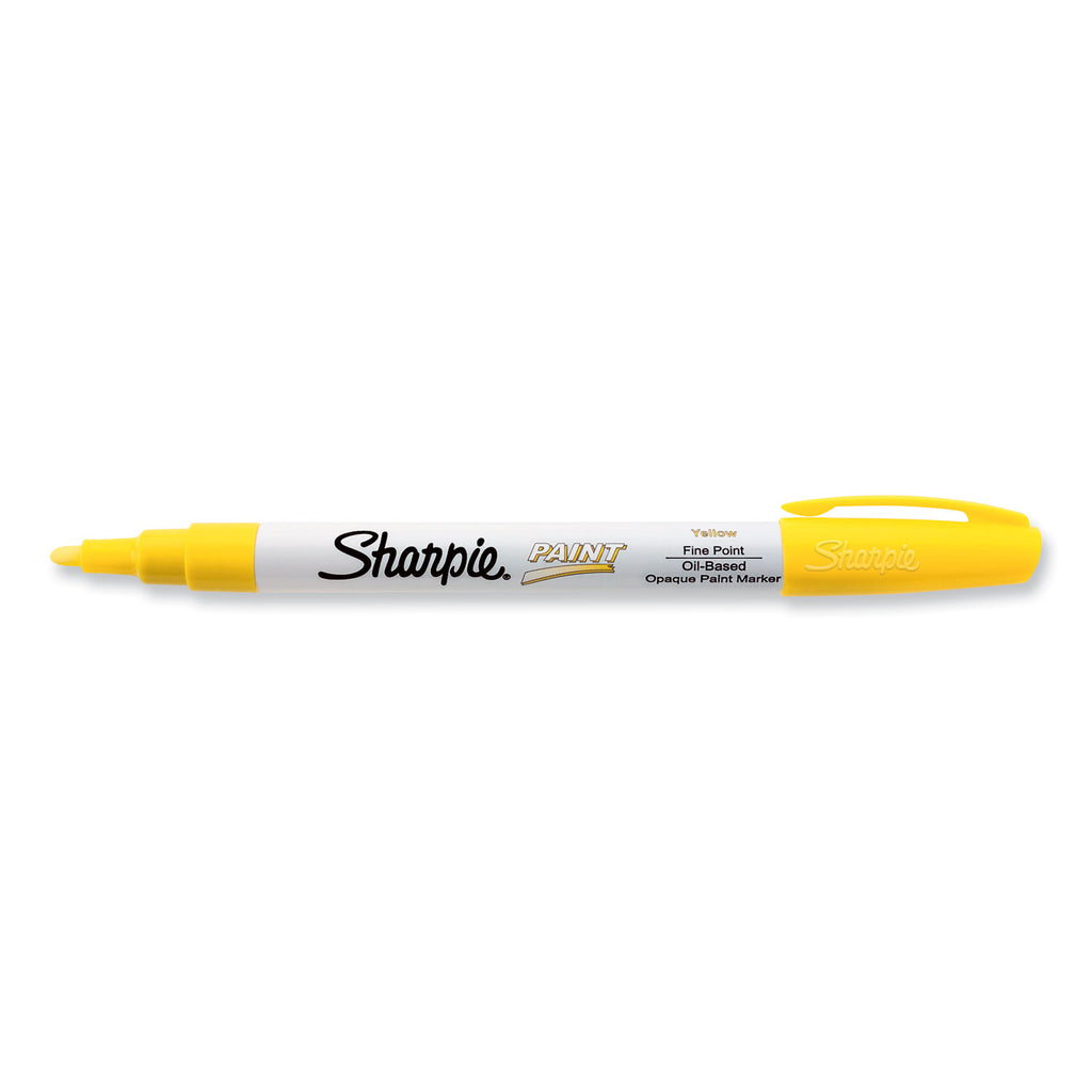 Permanent Paint Marker, Fine Bullet Tip, Yellow