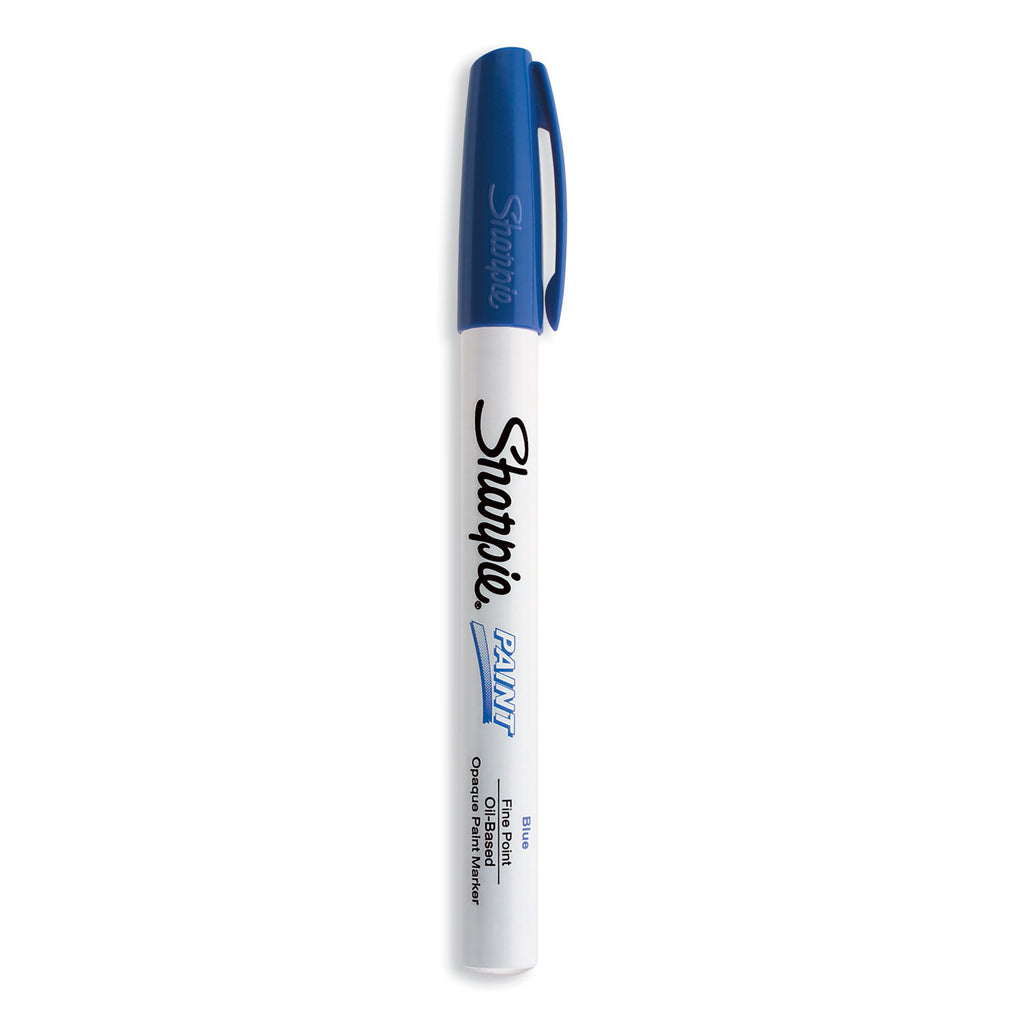 Permanent Paint Marker, Fine Bullet Tip, Blue - 