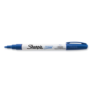 Permanent Paint Marker, Fine Bullet Tip, Blue - 