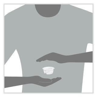 Plastic Cup Insert, 3.5 oz, 3.6" Diameter x 1.3"h, Clear, 1,000/Carton