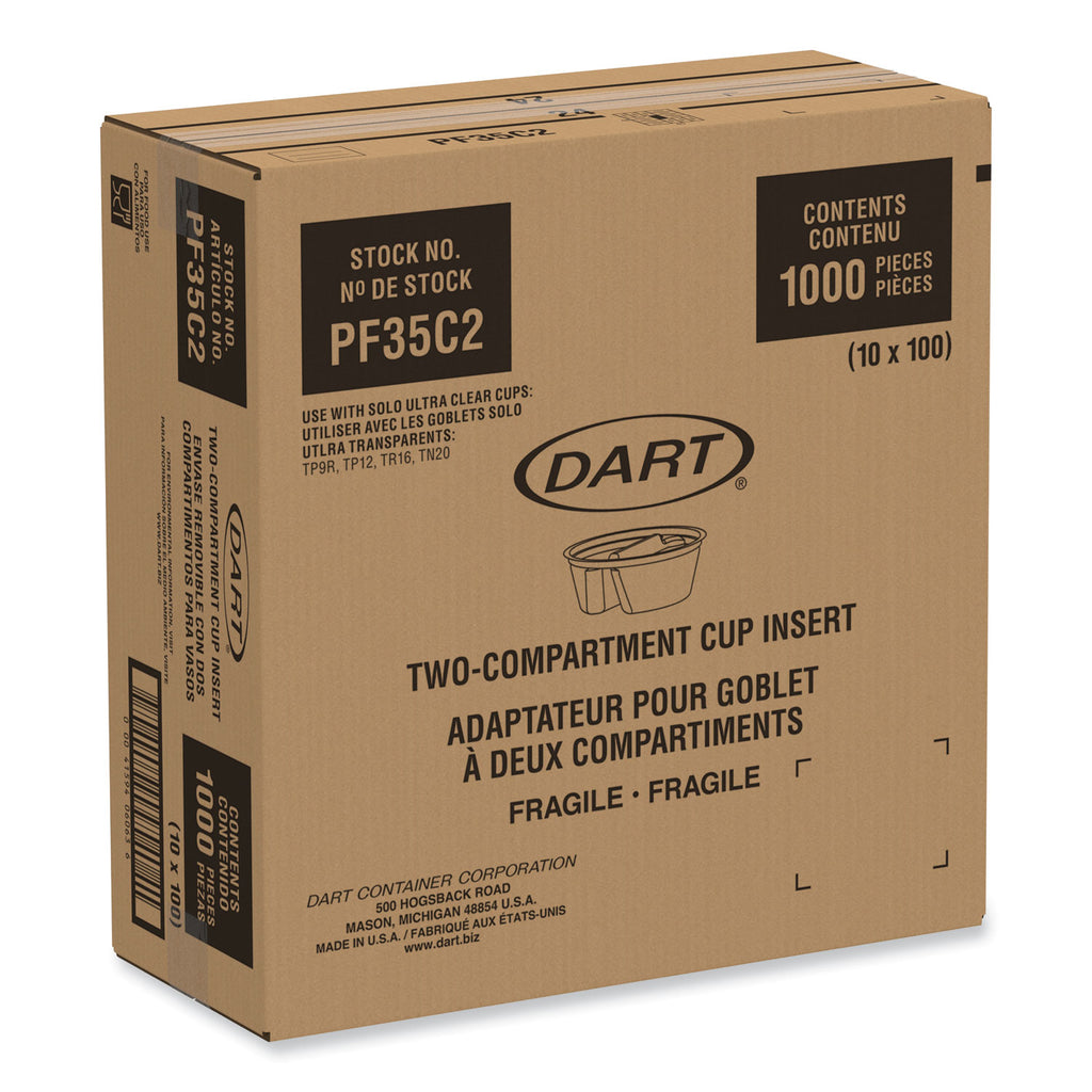 Plastic Cup Insert, 3.5 oz, 3.6" Diameter x 1.3"h, Clear, 1,000/Carton