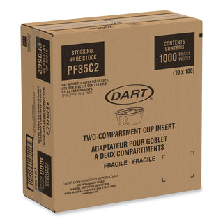 Plastic Cup Insert, 3.5 oz, 3.6" Diameter x 1.3"h, Clear, 1,000/Carton