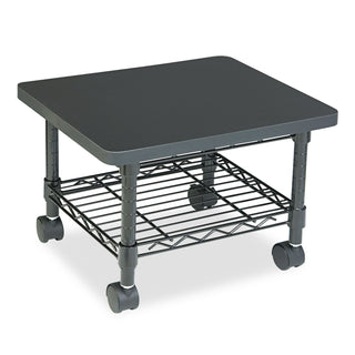 Underdesk Printer/Fax Stand, Engineered Wood, 2 Shelves, 19" x 16" x 13.5", Black - 