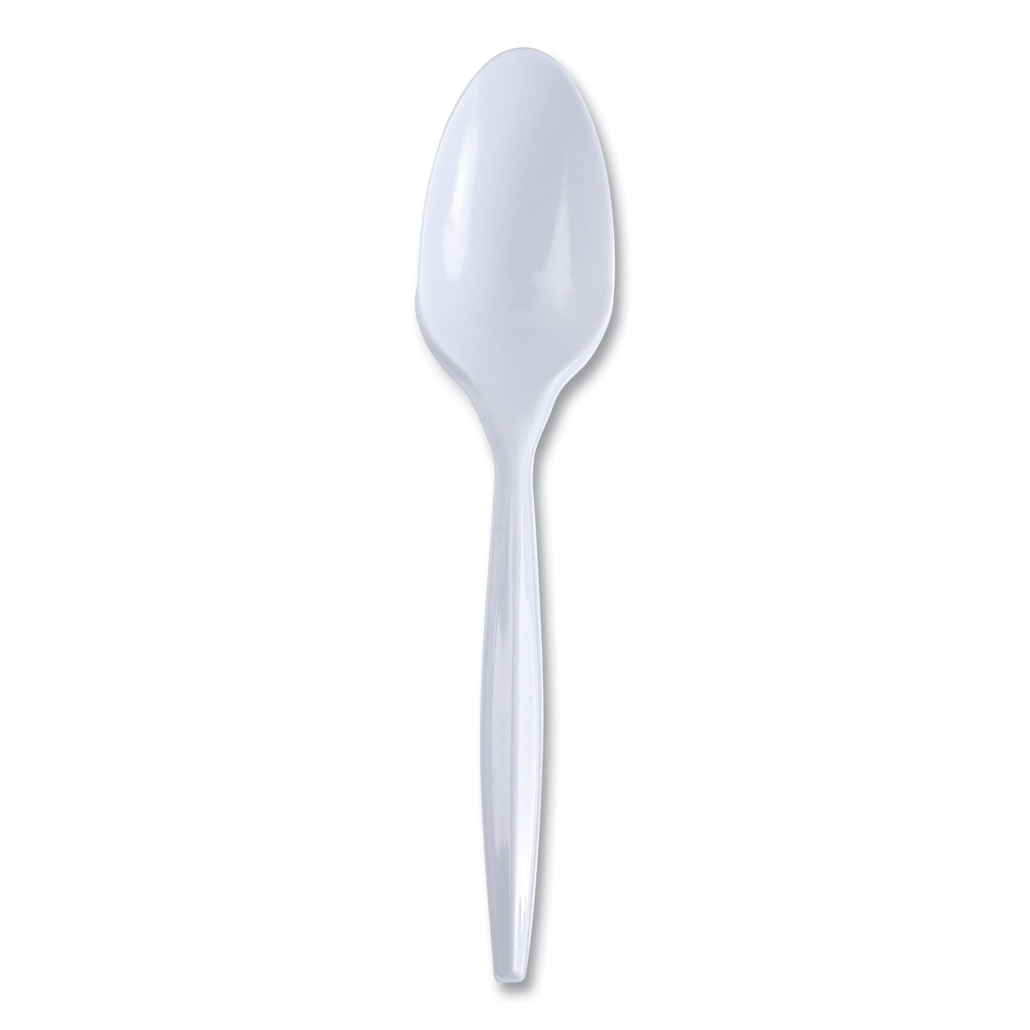 Mediumweight Wrapped Polypropylene Cutlery, Teaspoon, White, 1,000/Carton - 