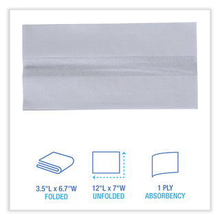Tallfold Dispenser Napkin, 12" x 7", White, 500/Pack, 20 Packs/Carton
