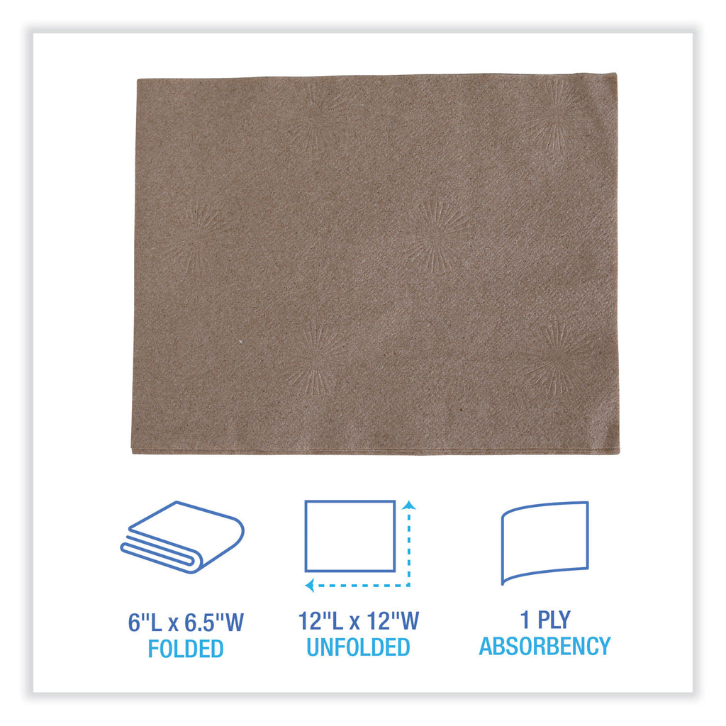 1-4-fold-lunch-napkins-1-ply-13-x-10-kraft-500-pack-12-packs-carton_bwk8323k - 2