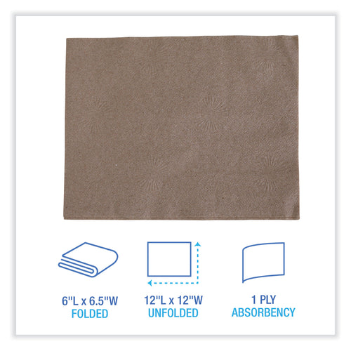 1-4-fold-lunch-napkins-1-ply-13-x-10-kraft-500-pack-12-packs-carton_bwk8323k - 2