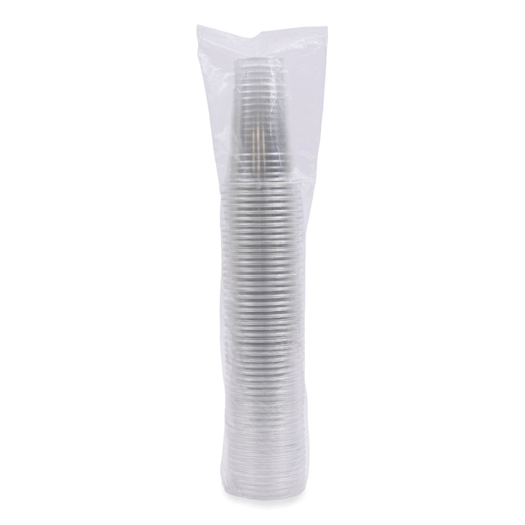 Clear Plastic Cold Cups, 24 oz, PET, 50 Cups/Sleeve, 12 Sleeves/Carton