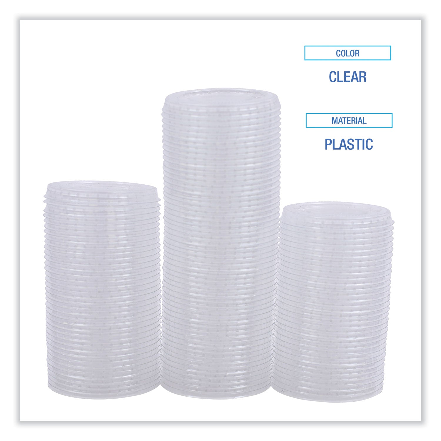Souffle/Portion Cup Lids, Fits 1.5 oz and 2 oz Portion Cups, Clear, 2,500/Carton