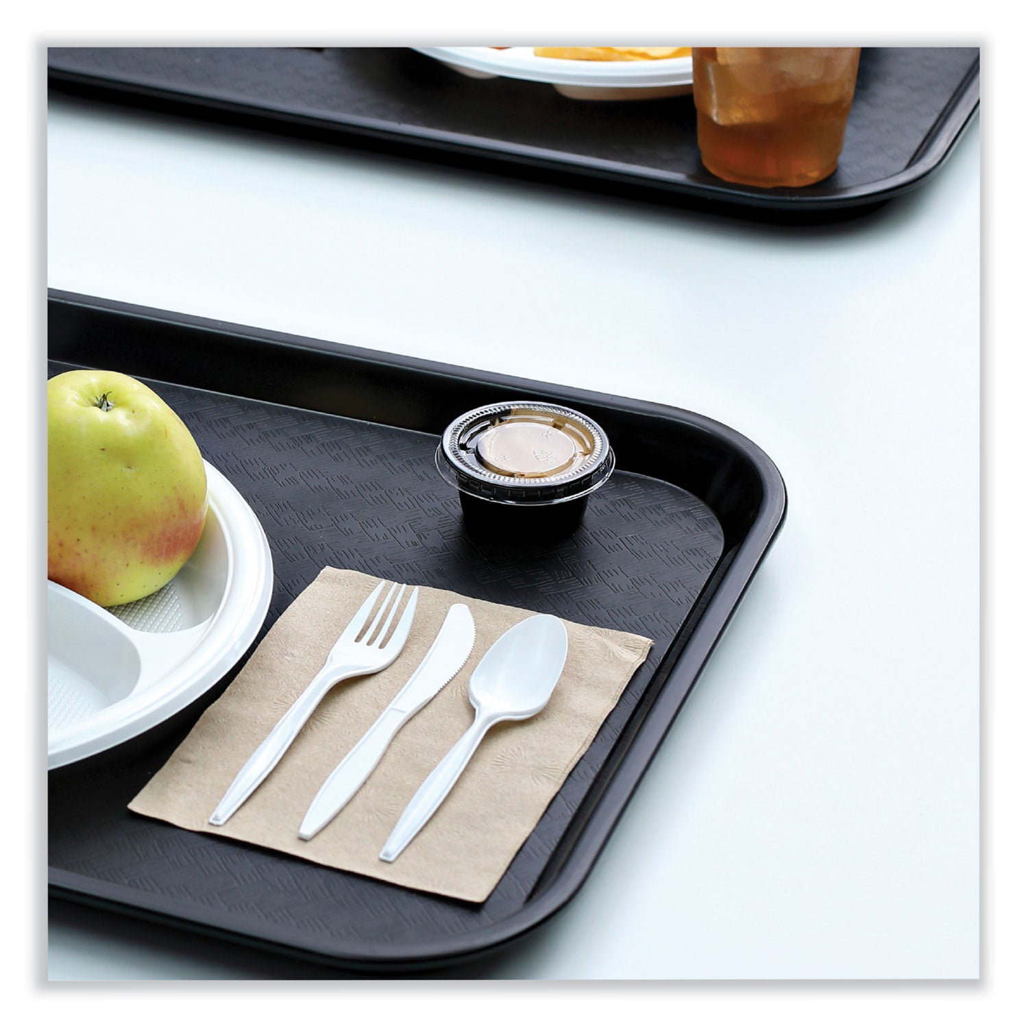 Souffle/Portion Cup Lids, Fits 1.5 oz and 2 oz Portion Cups, Clear, 2,500/Carton