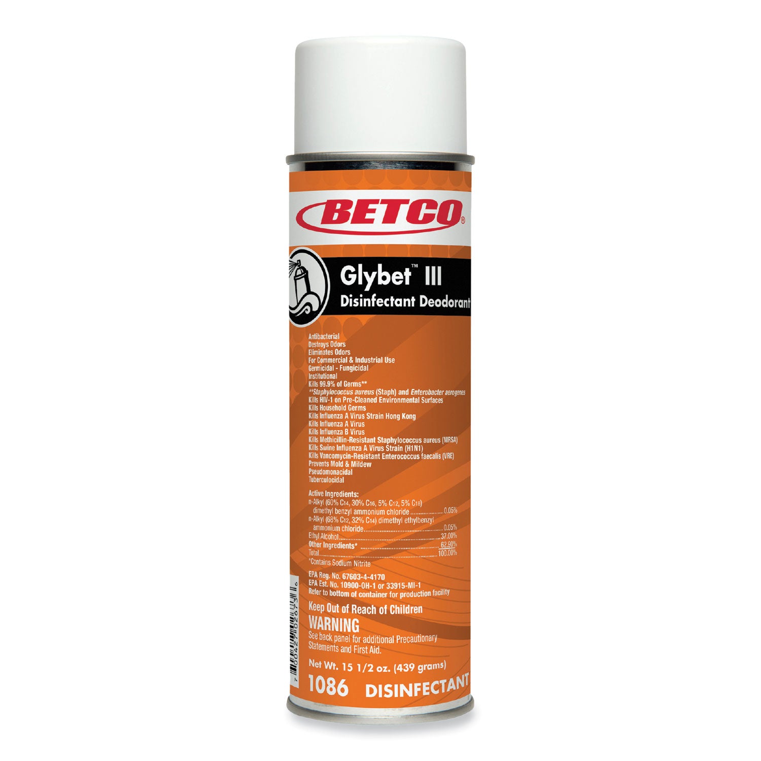 glybet-iii-disinfectant-citrus-bouquet-scent-155-oz-aerosol-spray-12-carton_bet10862300 - 1