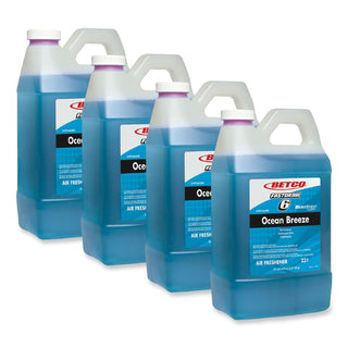 BestScent Ocean Breeze Deodorizer, Ocean Breeze Scent, 67.6 oz FastDraw Bottle, 4/Carton