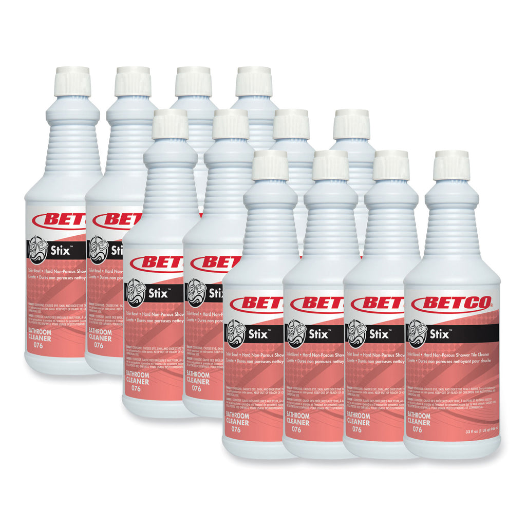 Stix Toilet Bowl Cleaner, Cherry Almond Scent, 32 oz Bottle, 12/Carton