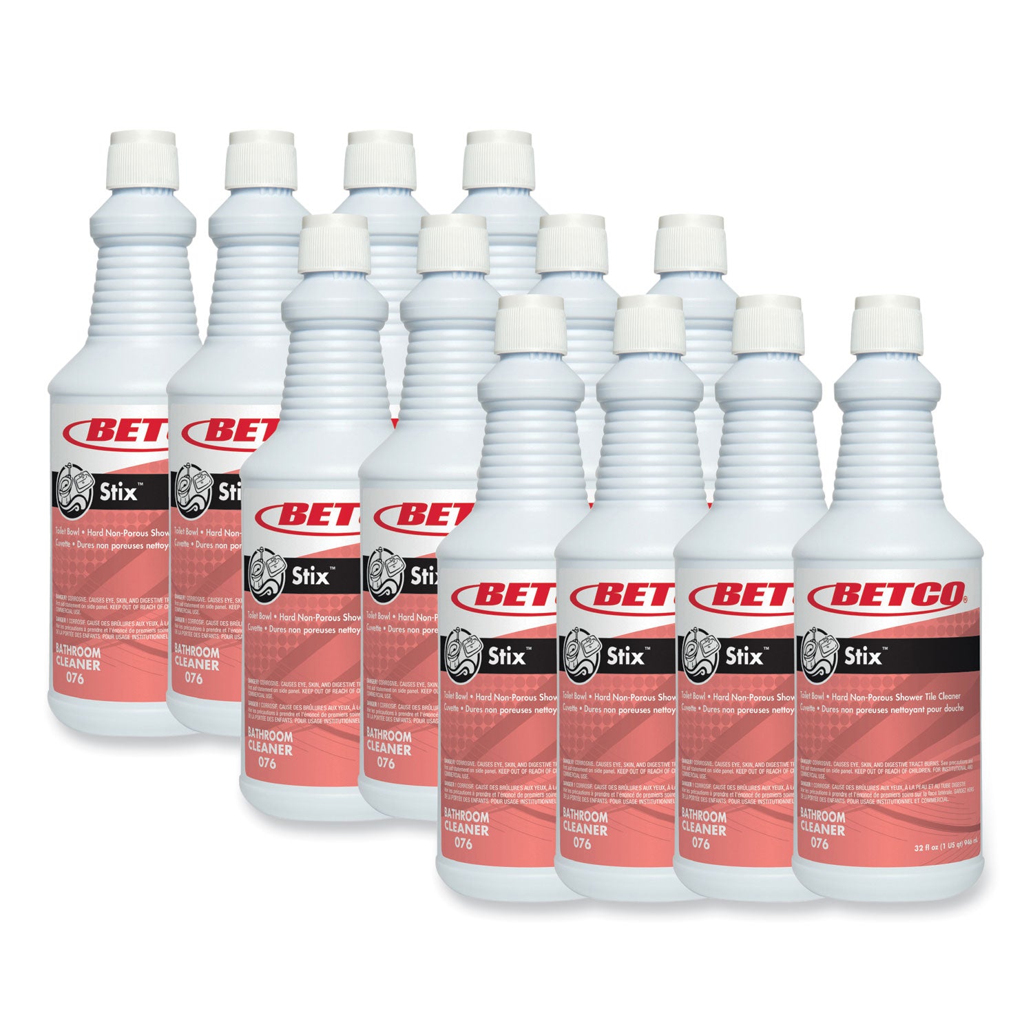 Stix Toilet Bowl Cleaner, Cherry Almond Scent, 32 oz Bottle, 12/Carton