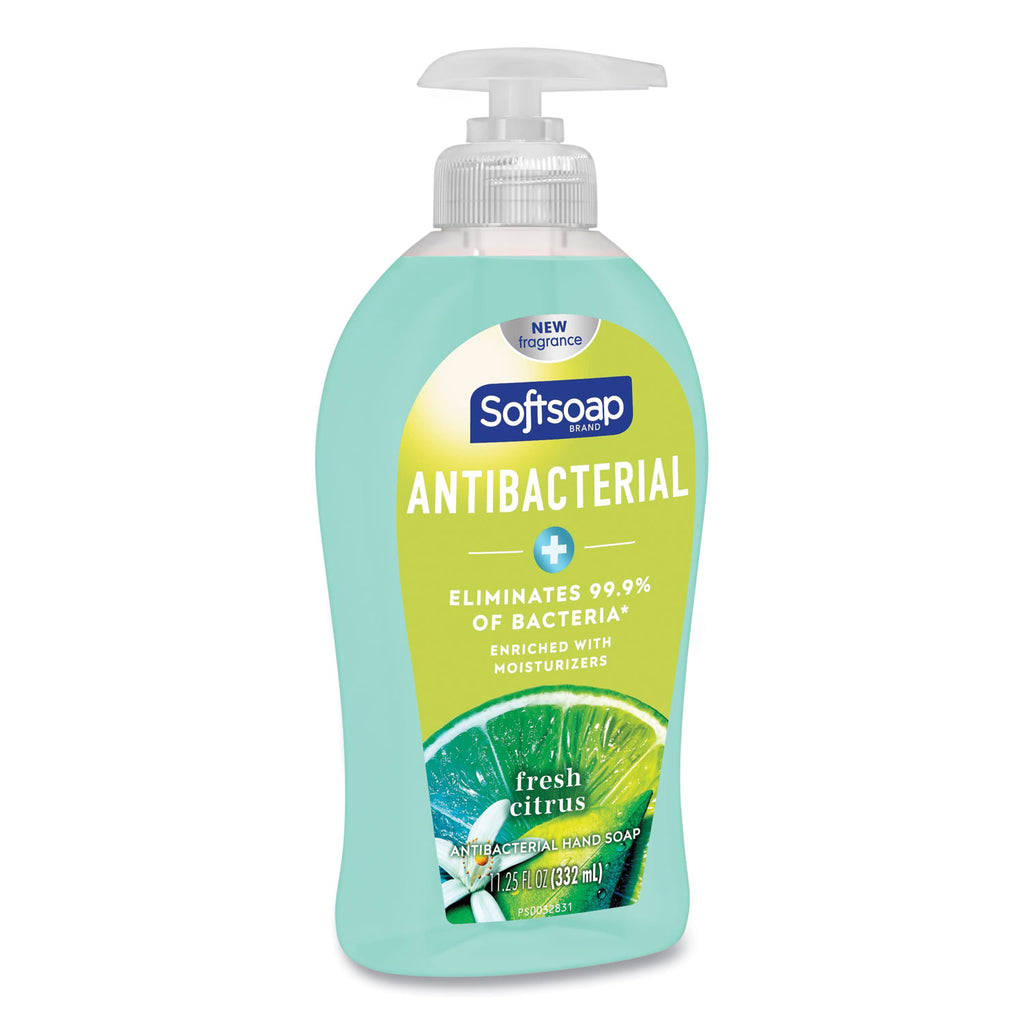 Antibacterial Hand Soap, Fresh Citrus, 11.25 oz Pump Bottle, 6/Carton