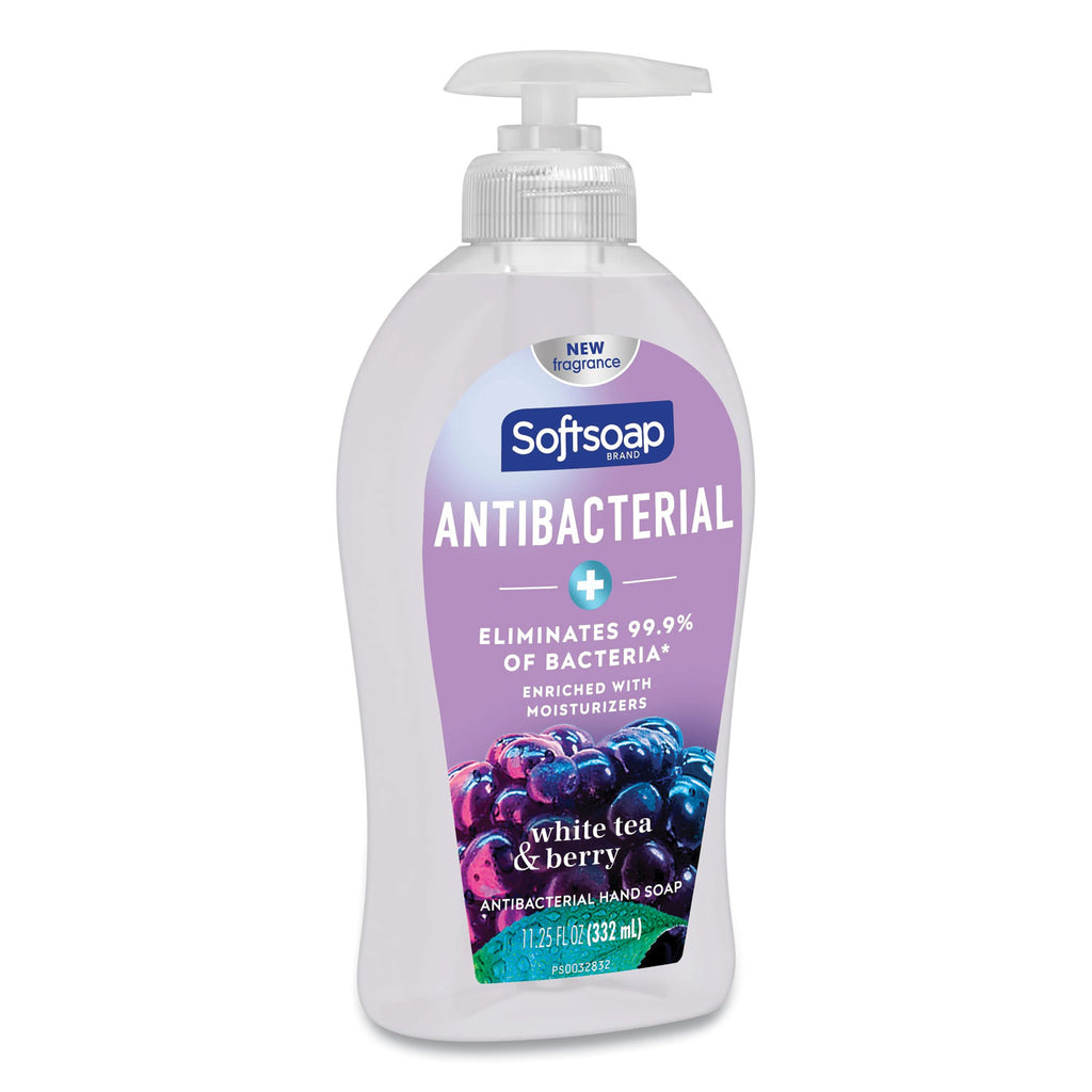 Antibacterial Hand Soap, White Tea and Berry Fusion, 11.25 oz Pump Bottle, 6/Carton