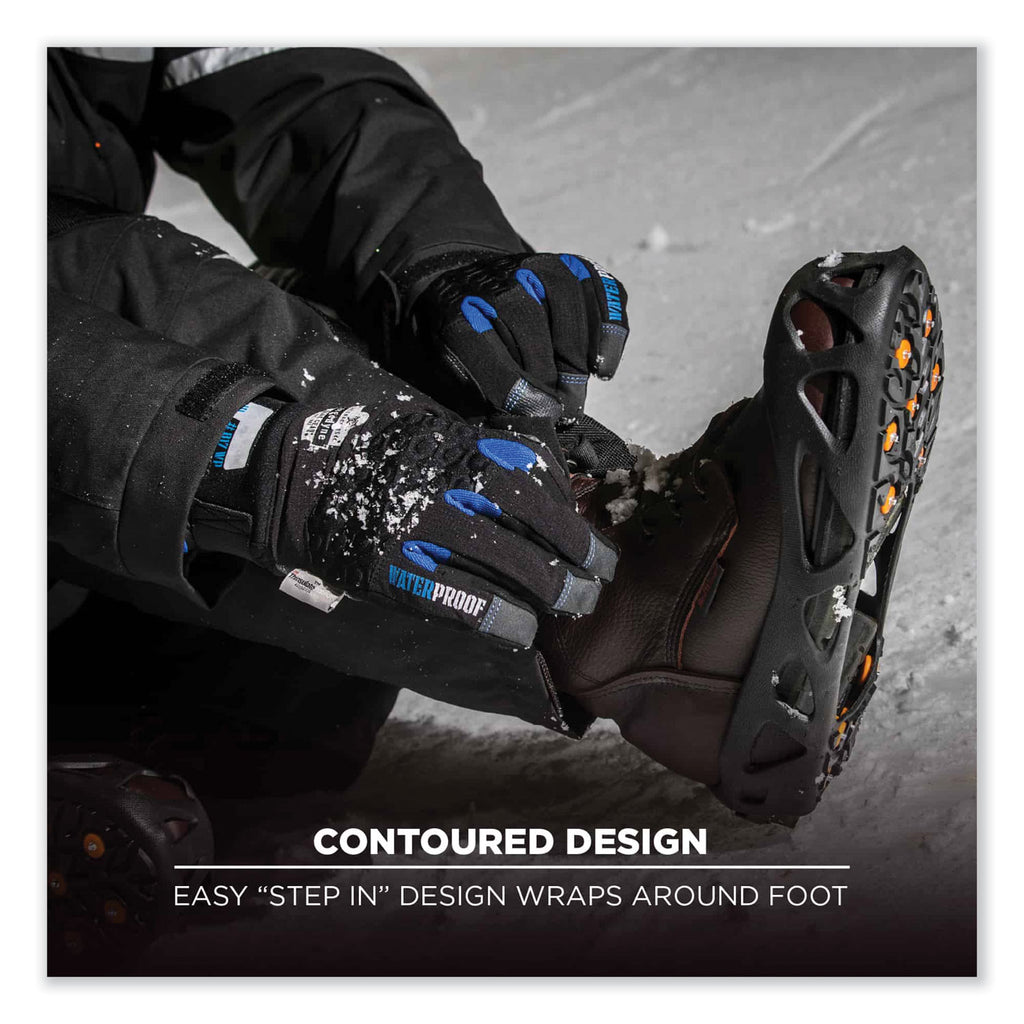 Trex 6304 One-Piece Step-In Full Coverage Ice Cleats, Medium, Black, Pair, Ships in 1-3 Business Days