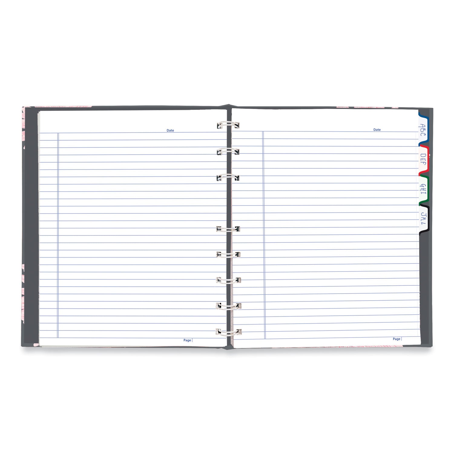 NotePro Notebook, 1-Subject, Medium/College Rule, Pink/Gray Cover, (75) 9.25 x 7.25 Sheets