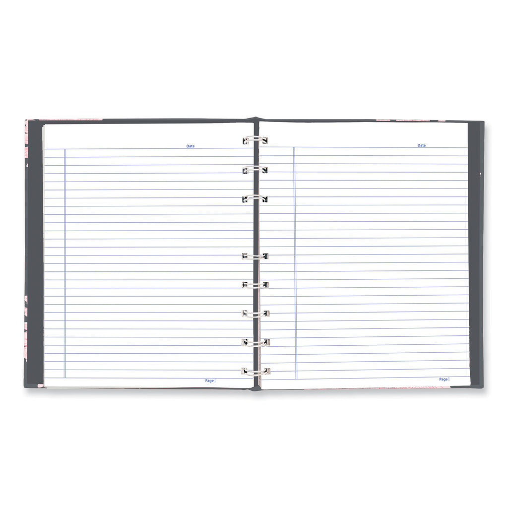NotePro Notebook, 1-Subject, Medium/College Rule, Pink/Gray Cover, (75) 9.25 x 7.25 Sheets