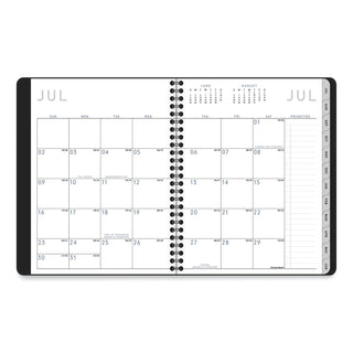 Contempo Lite Academic Year Weekly/Monthly Planner, 8.75 x 7.87, Black Cover, 12-Month (July to June) 2023 to 2024