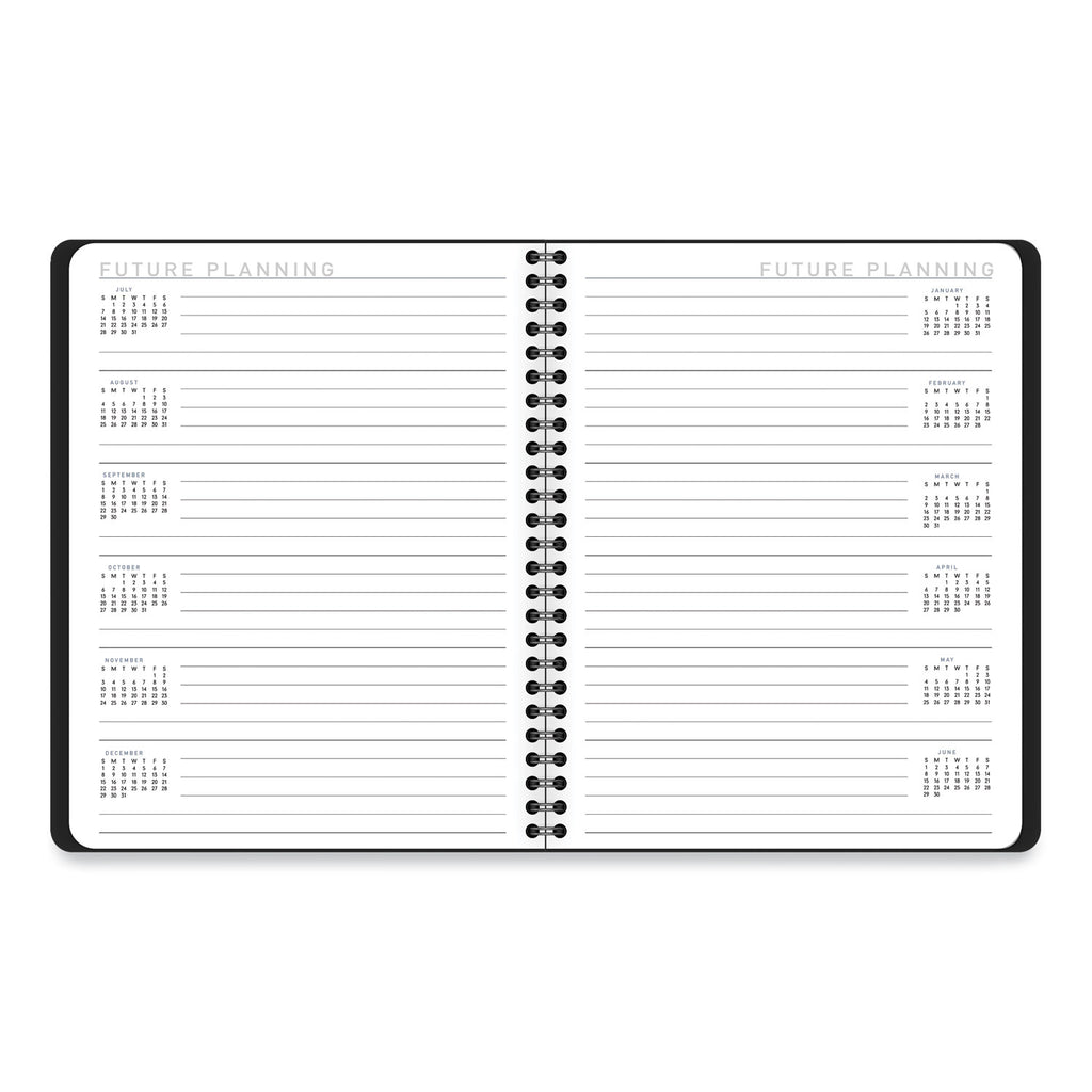 Contempo Lite Academic Year Weekly/Monthly Planner, 8.75 x 7.87, Black Cover, 12-Month (July to June) 2023 to 2024